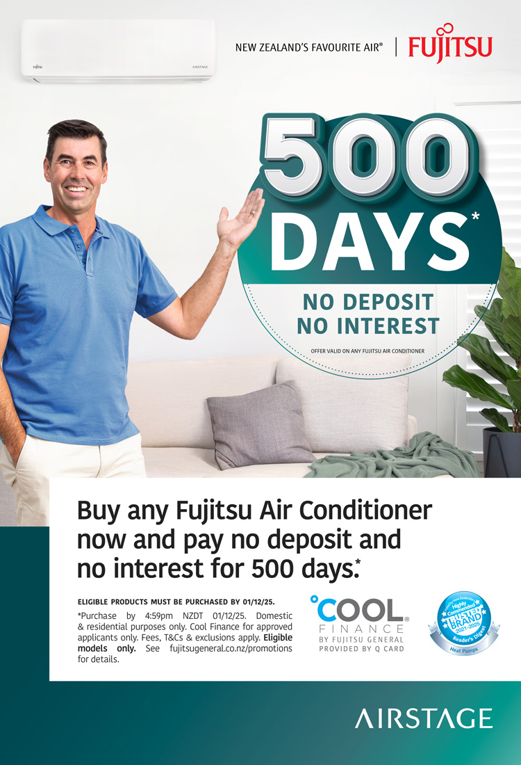 Buy any Fujitsu Air Conditioner now and pay no deposit and no interest for 500 days*.